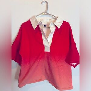 THE KIT. Rugby Shirt in Powdered Blush Size M